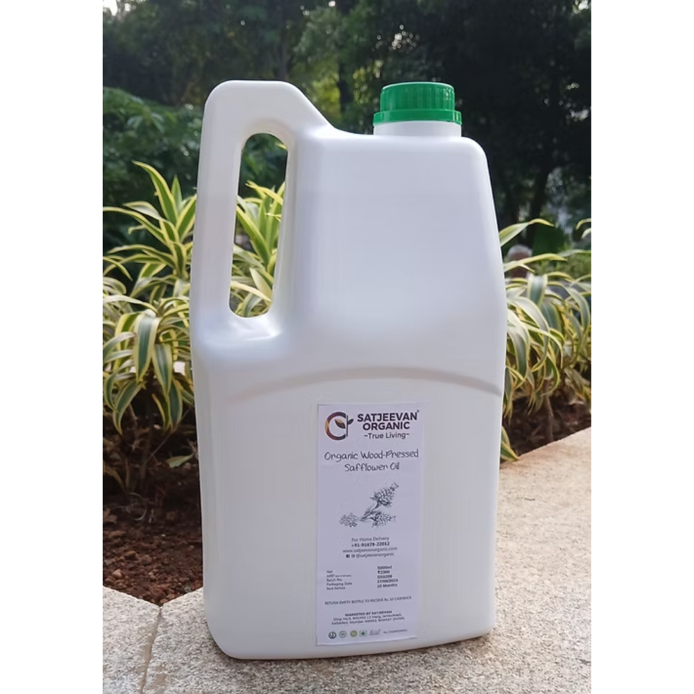 Satjeevan Organic Wood-Pressed Safflower Oil Satjeevan