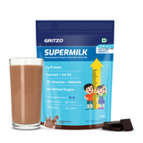 Gritzo Supermilk Height+ For 2-6Y Boys/Girls - Double Chocolate Flavor Gritzo