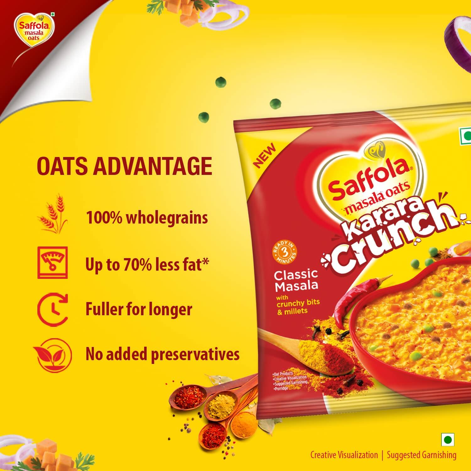 Saffola Karara Crunch Masala Oats Saffola
