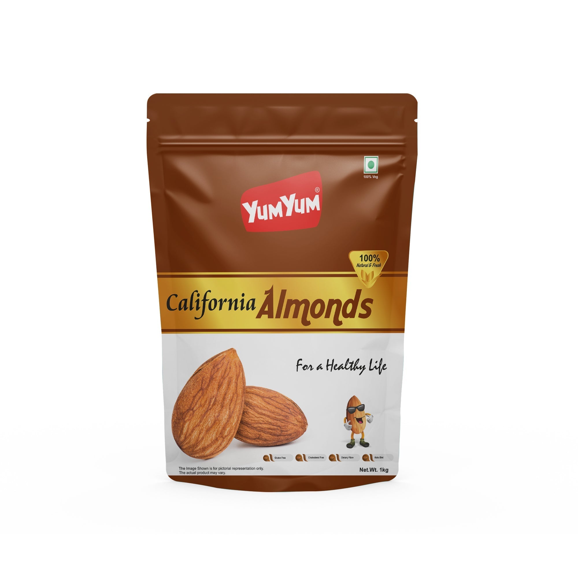 Yum Yum California Almonds Pouch - Dista