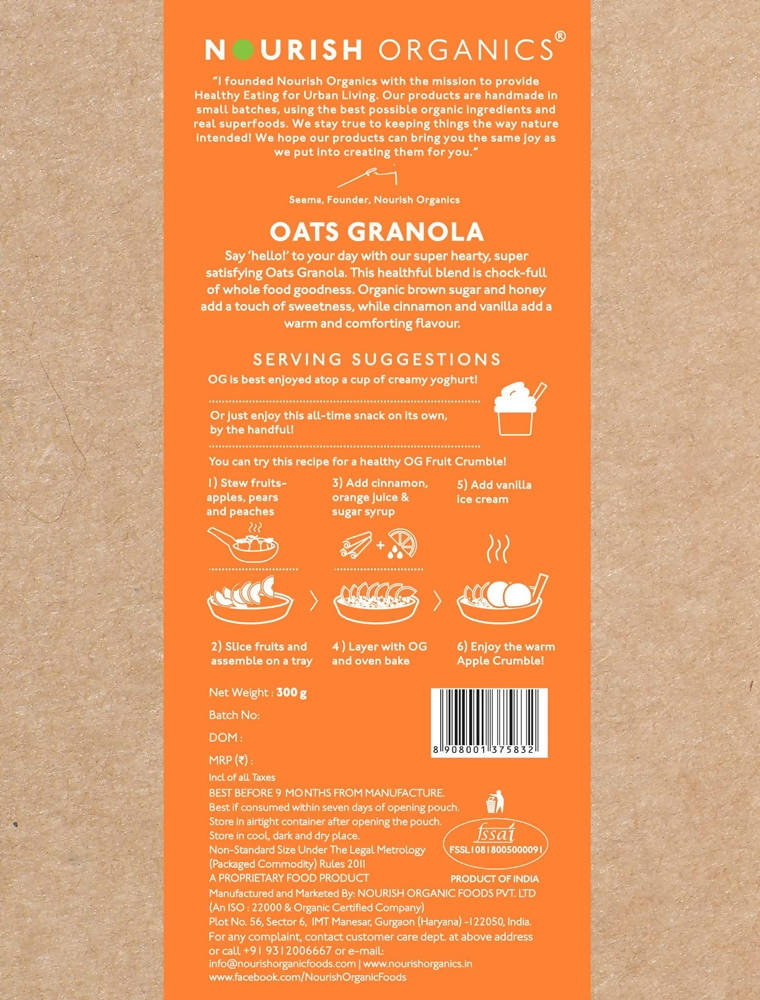 Nourish Organics Oats Granola Nourish Organics