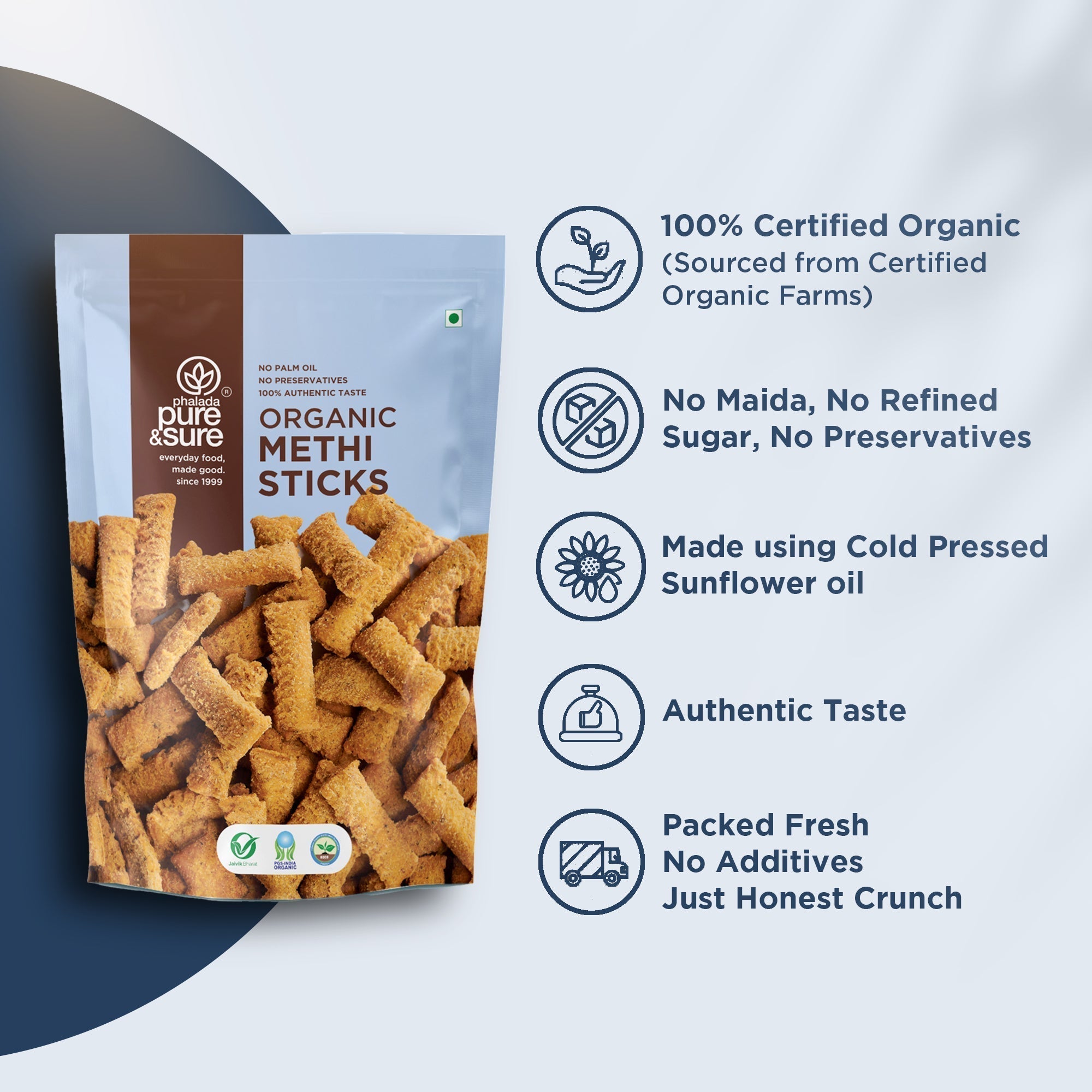 Pure & Sure Organic Methi Sticks Pure & Sure