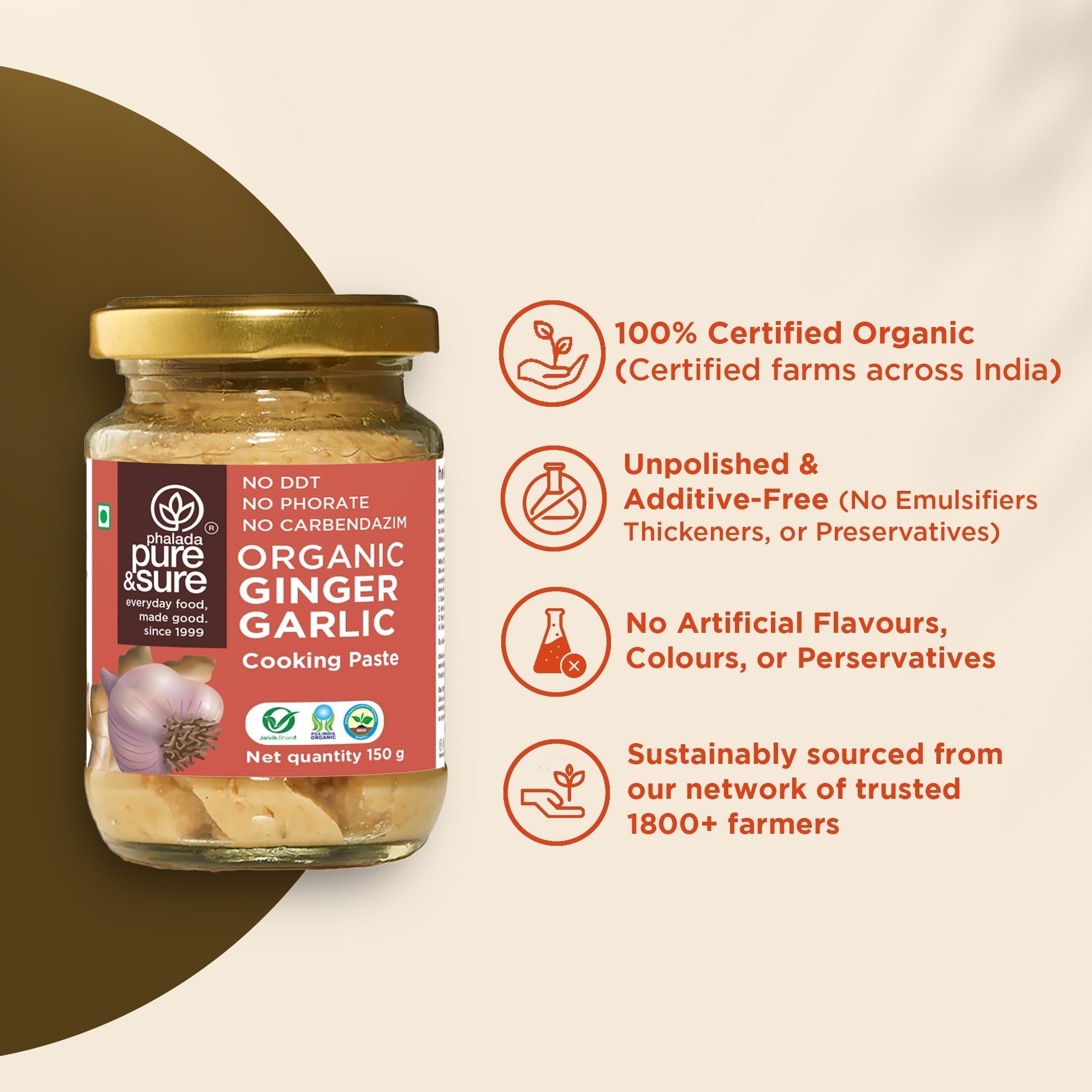 Pure & Sure Organic Ginger Garlic Paste Pure & Sure