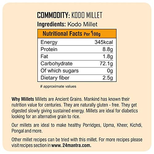 24 Mantra Organic Kodo Millet Ancient Grains 24 Mantra Organic