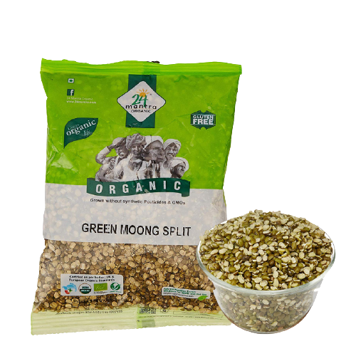 24 Mantra Organic Green Split Moong Dal 24 Mantra Organic