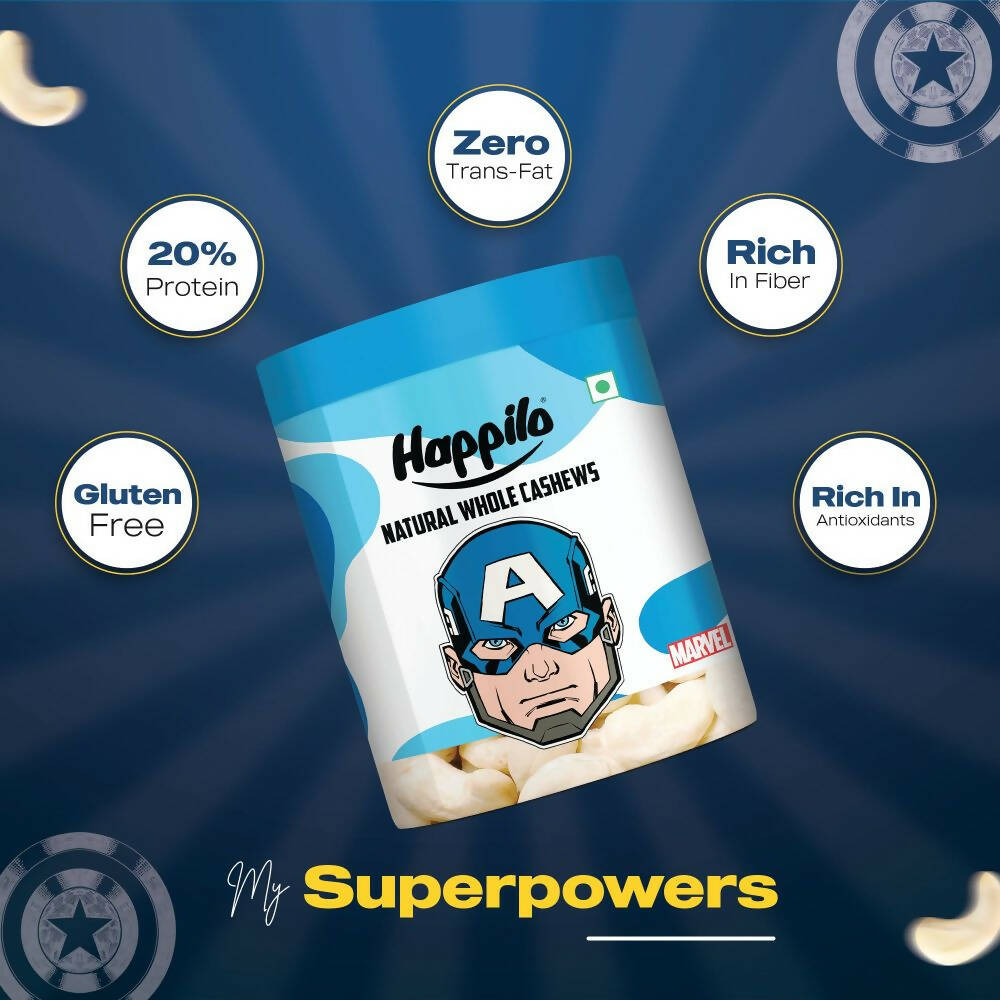 Happilo Natural Whole Cashews-Marvel Captain America Edition Happilo