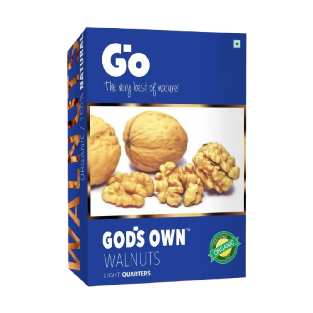 Go Organic Kashmiri Light Quarters Walnuts Kernels (Without Shell) Go