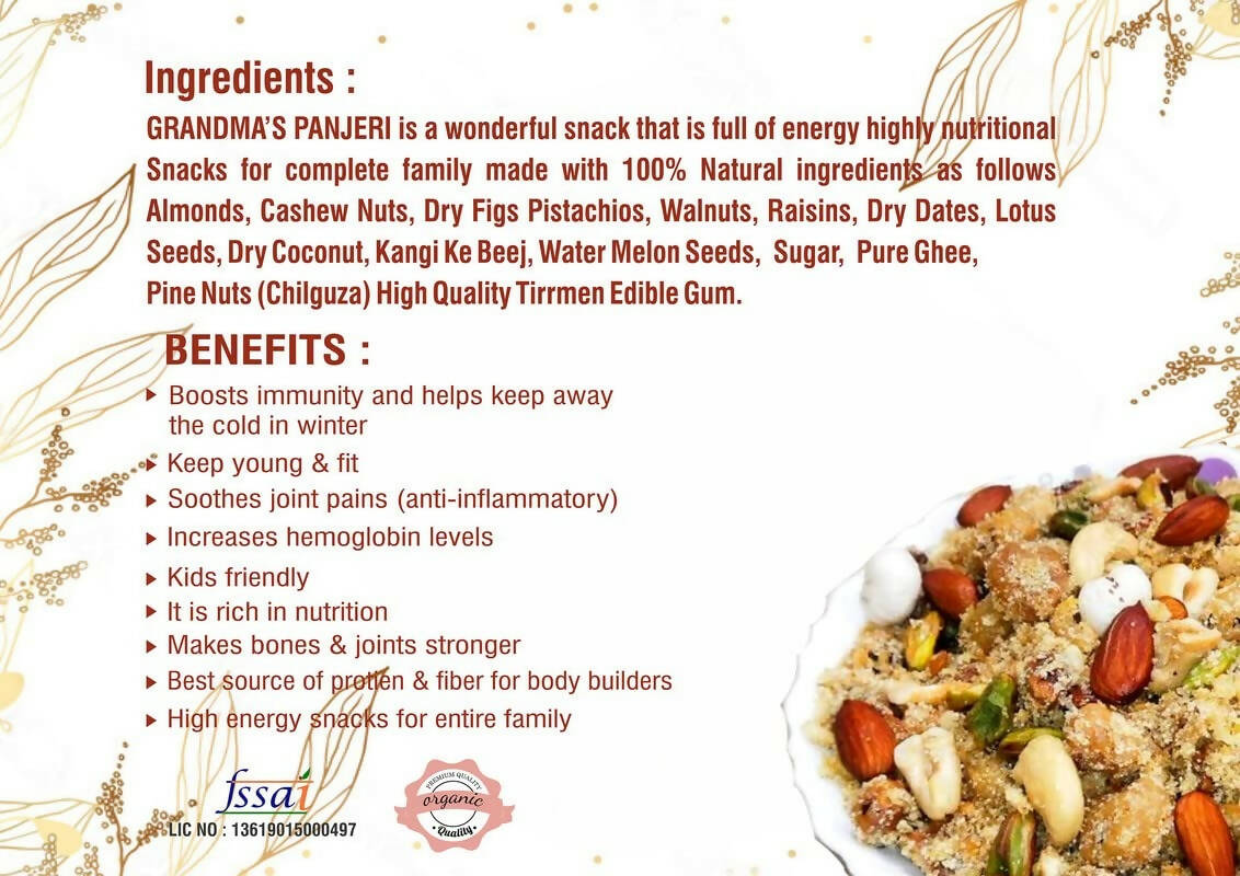 Healthy Living Grandma’s Traditional Panjeri Healthy Living