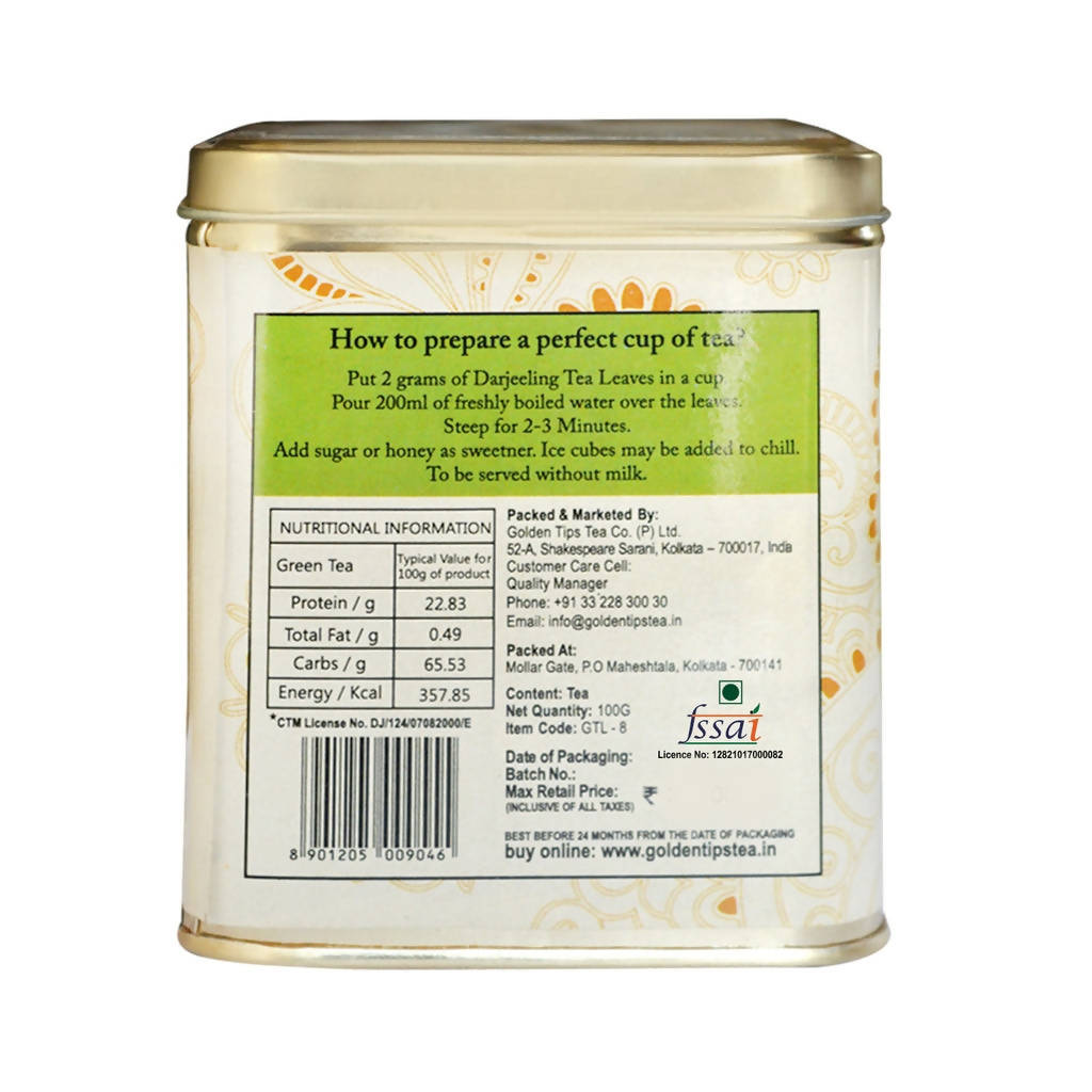 Golden Tips Peach Green Tea - Tin Can Golden Tips