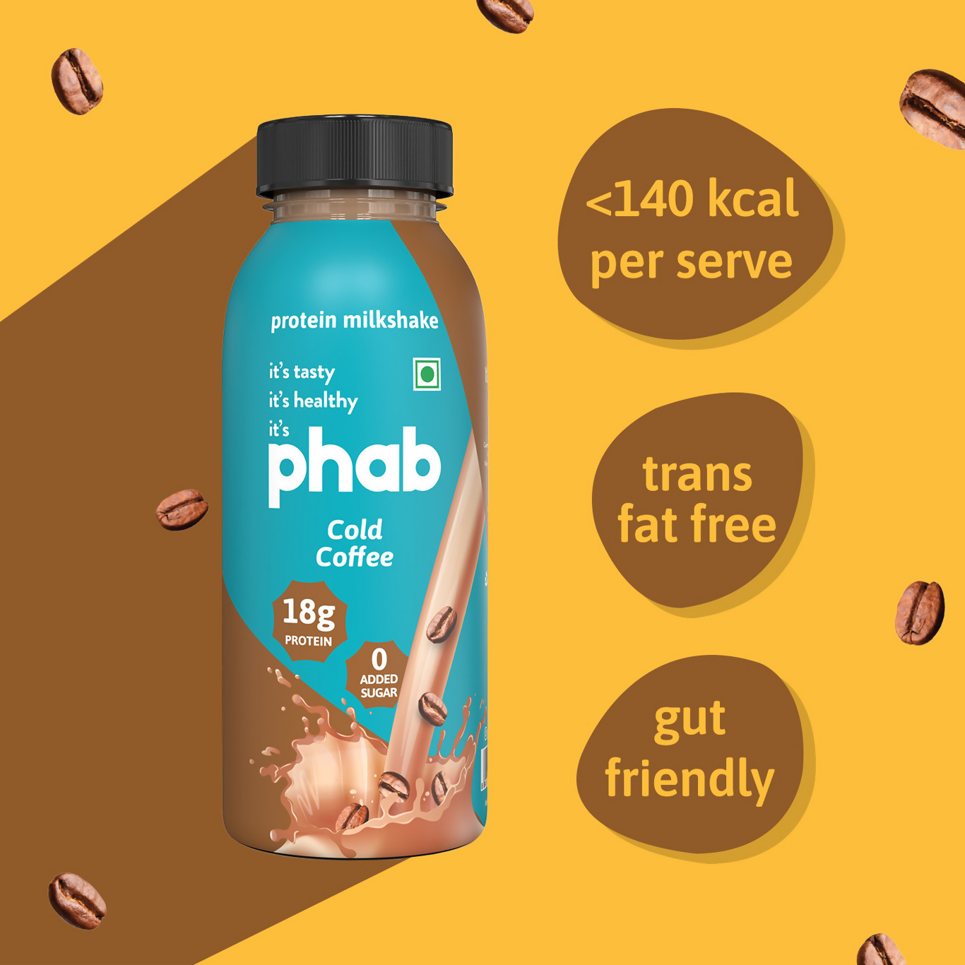 Phab Protein Milkshake With protein Cold Coffee Protein Shake Phab