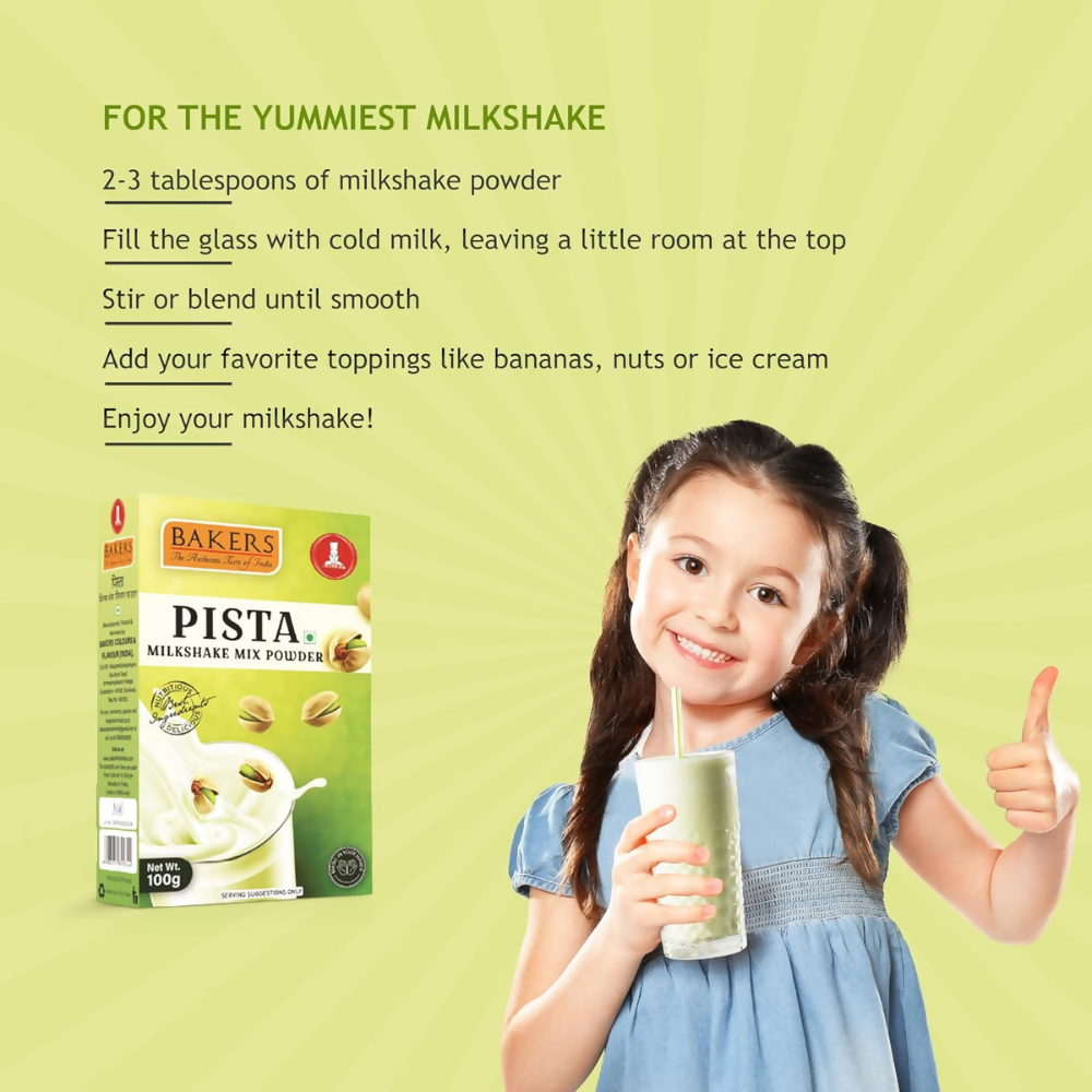 BAKERS Milk Shake Mix Powder - Pista Flavor BAKERS