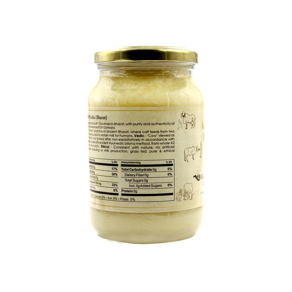Gir Ahinsak Gau Ghee (A2) Bilona - A2 Ghee, Traditional Bilona Ghee, Desi Pure Breed Gir Gaumata (A2) Gir Gauveda