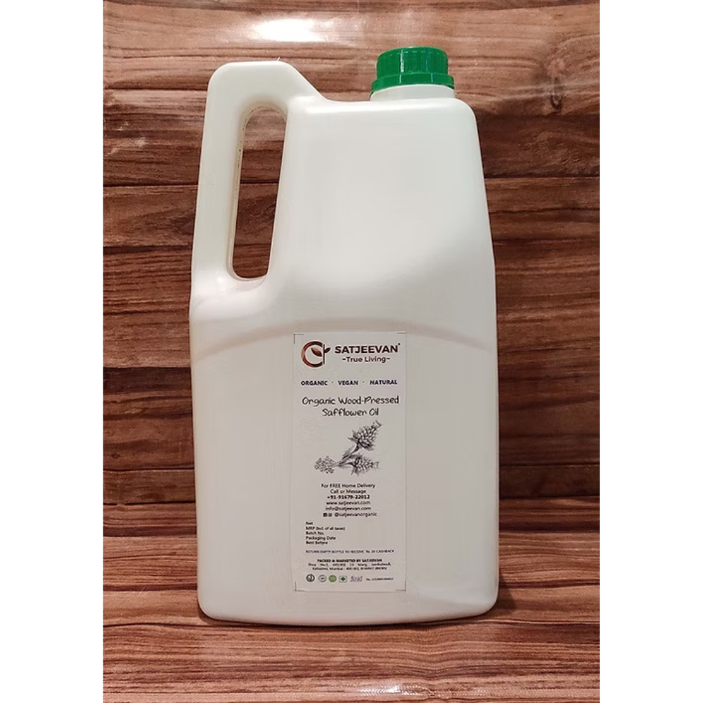Satjeevan Organic Wood-Pressed Safflower Oil - Safuron