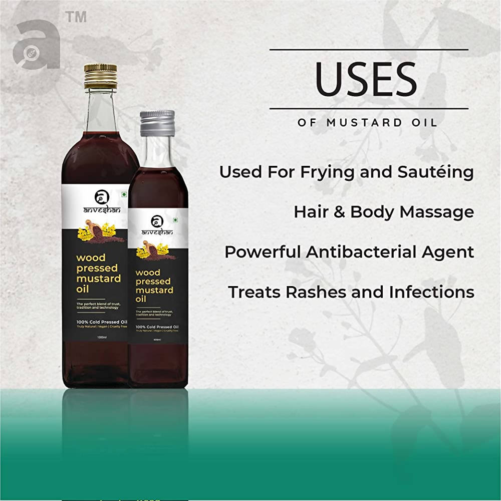 Anveshan Wood Pressed Black Mustard Oil Anveshan