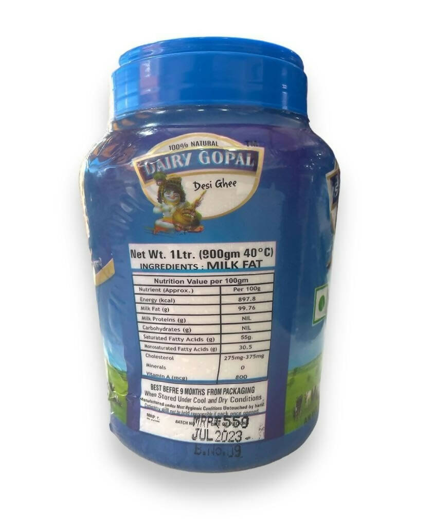 Dairy Sagar Gopal Pure Desi Cow Ghee | 100% Pure Cow Ghee | Organic, Natural & Healthy Ghee Dairy Sagar
