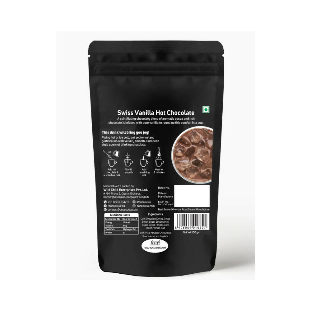 Cocosutra Swiss Vanilla Hot Chocolate Mix Cocosutra