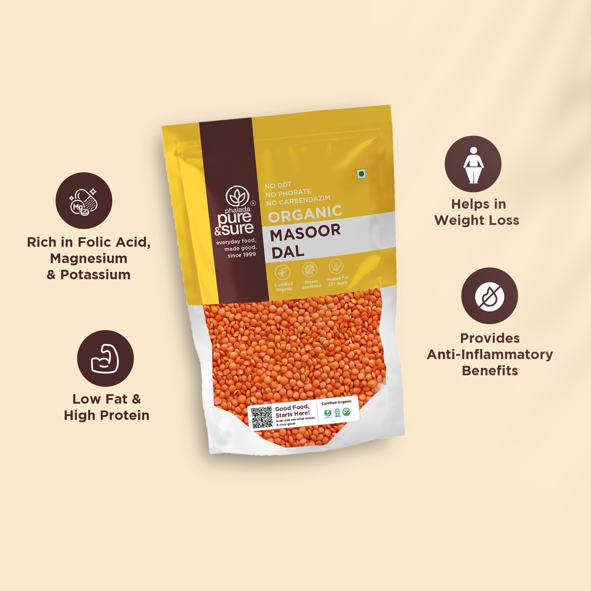 Pure & Sure Organic Masoor Dal Pure & Sure