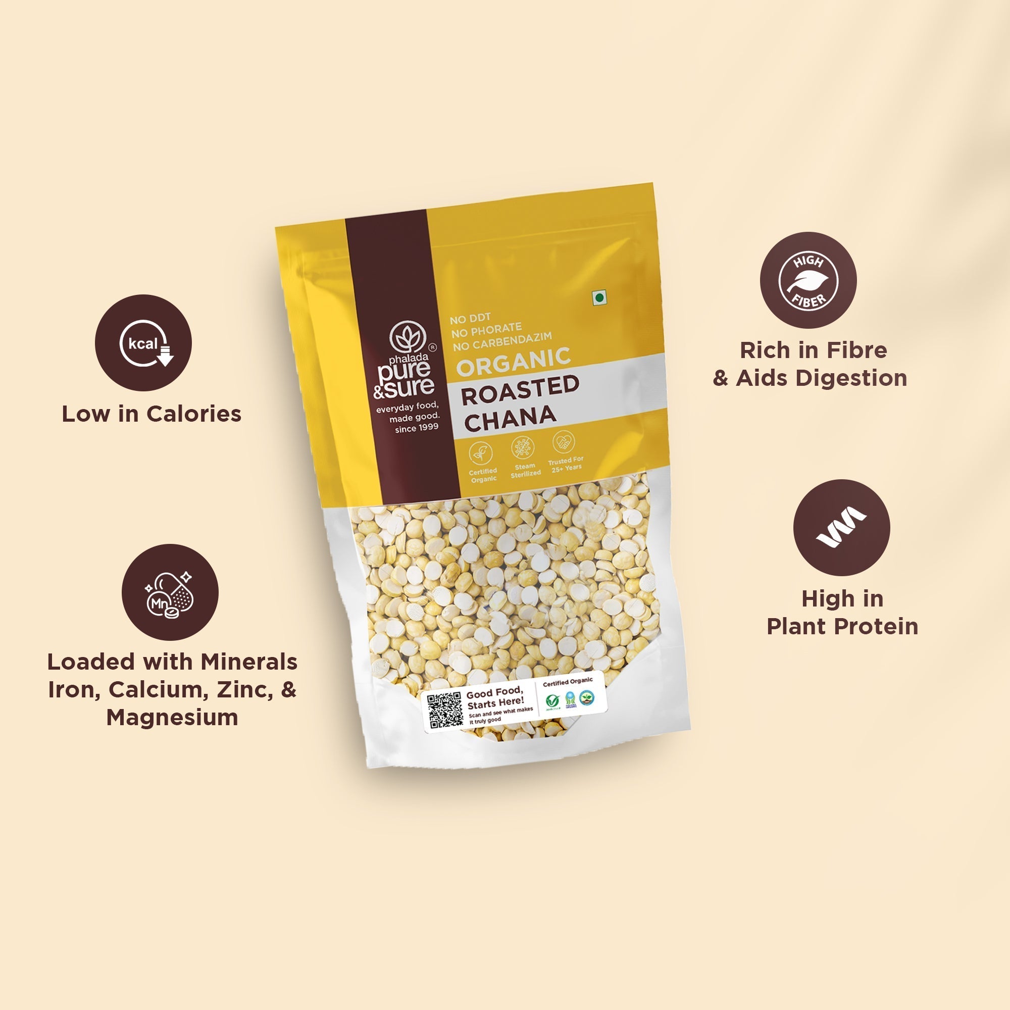 Pure & Sure Organic Roasted Channa Pure & Sure