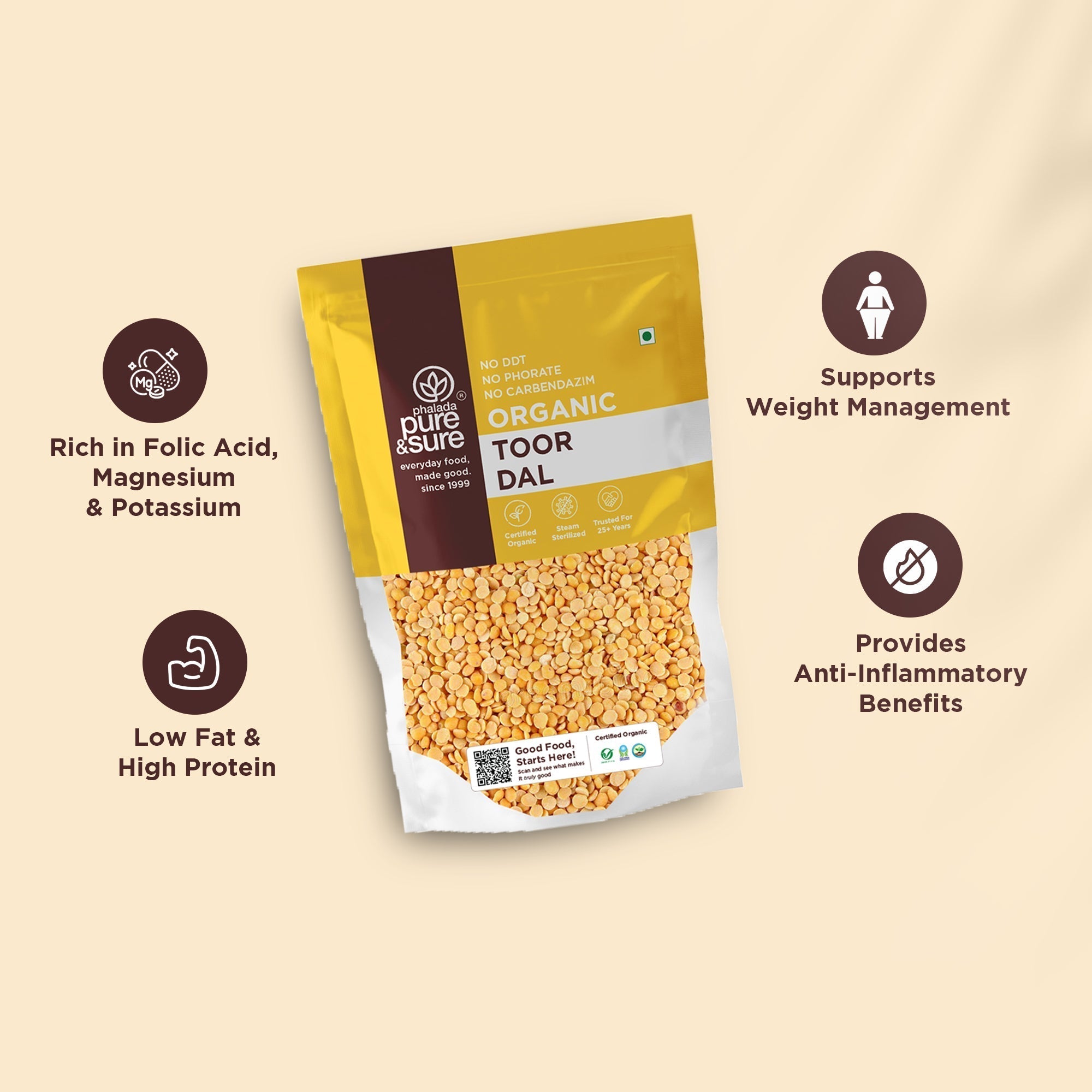 Pure & Sure Organic Toor Dal Pure & Sure