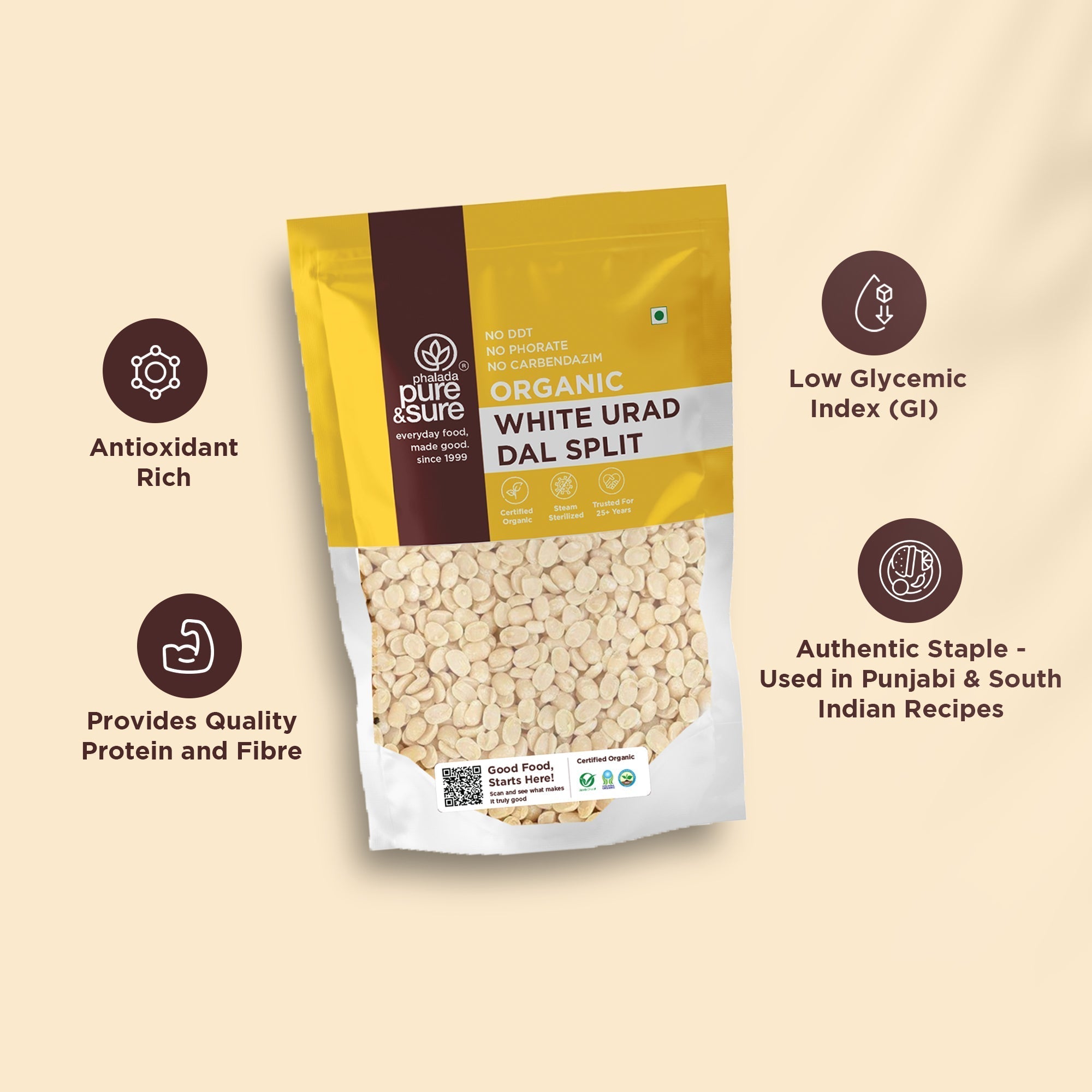 Pure & Sure Organic White Urad Dal Split Pure & Sure