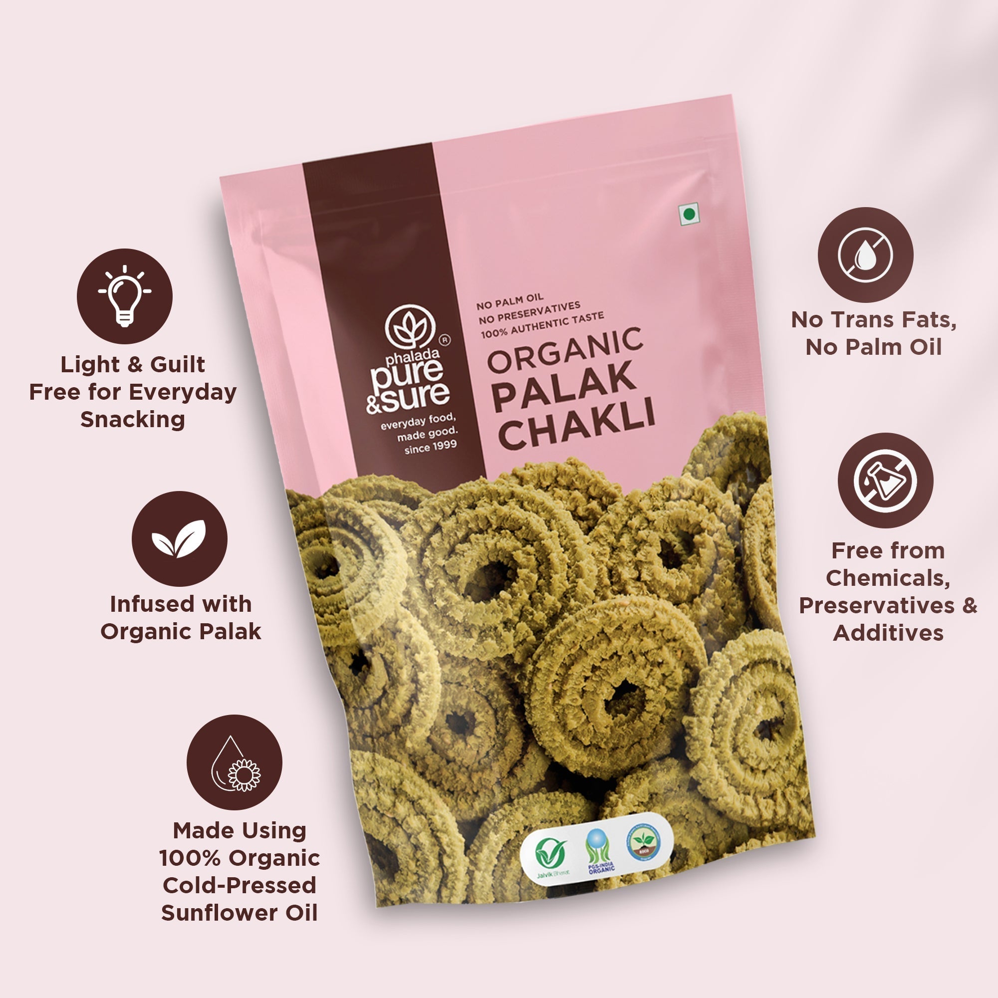 Pure & Sure Organic Palak Chakli Pure & Sure