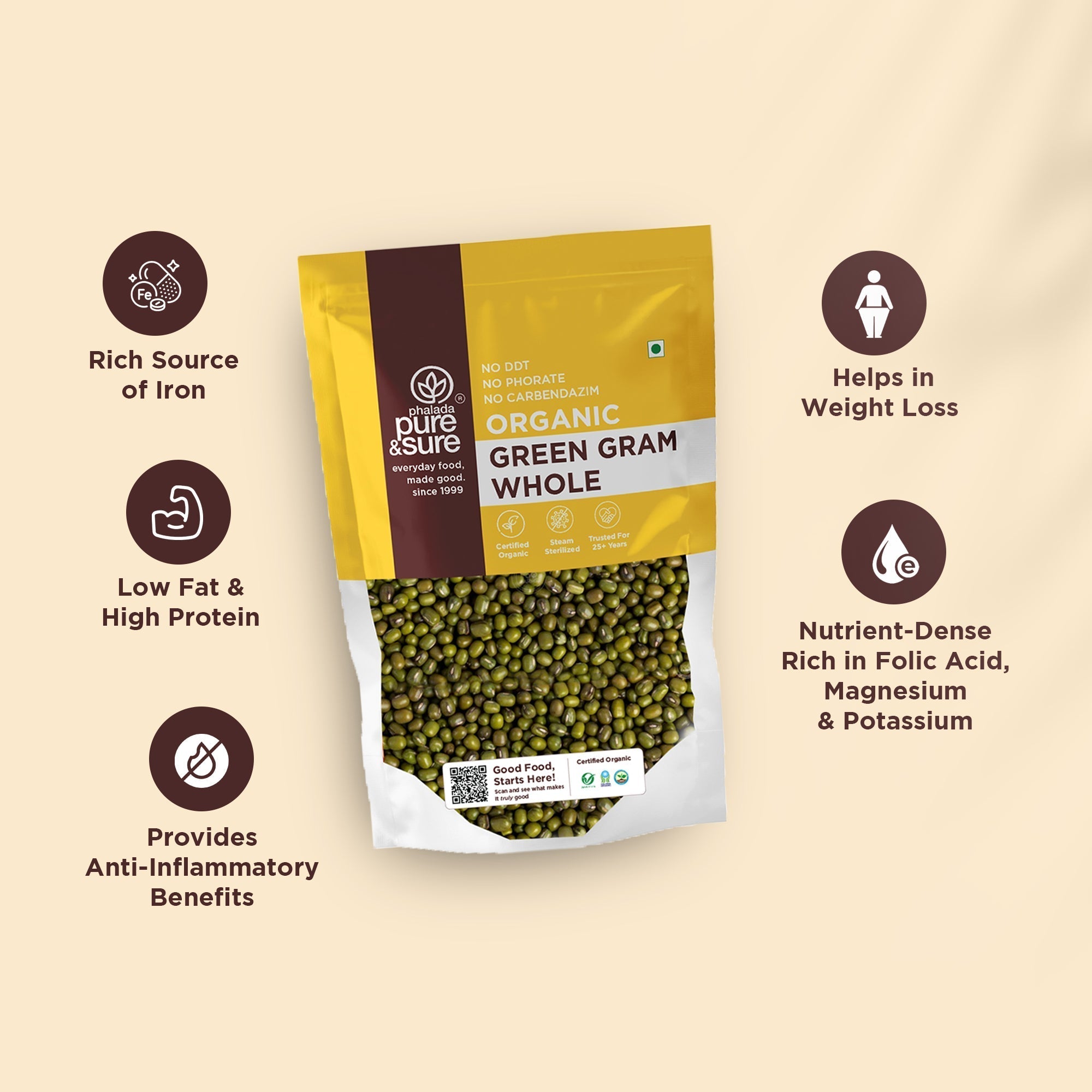 Pure & Sure Organic Green Gram Whole Pure & Sure