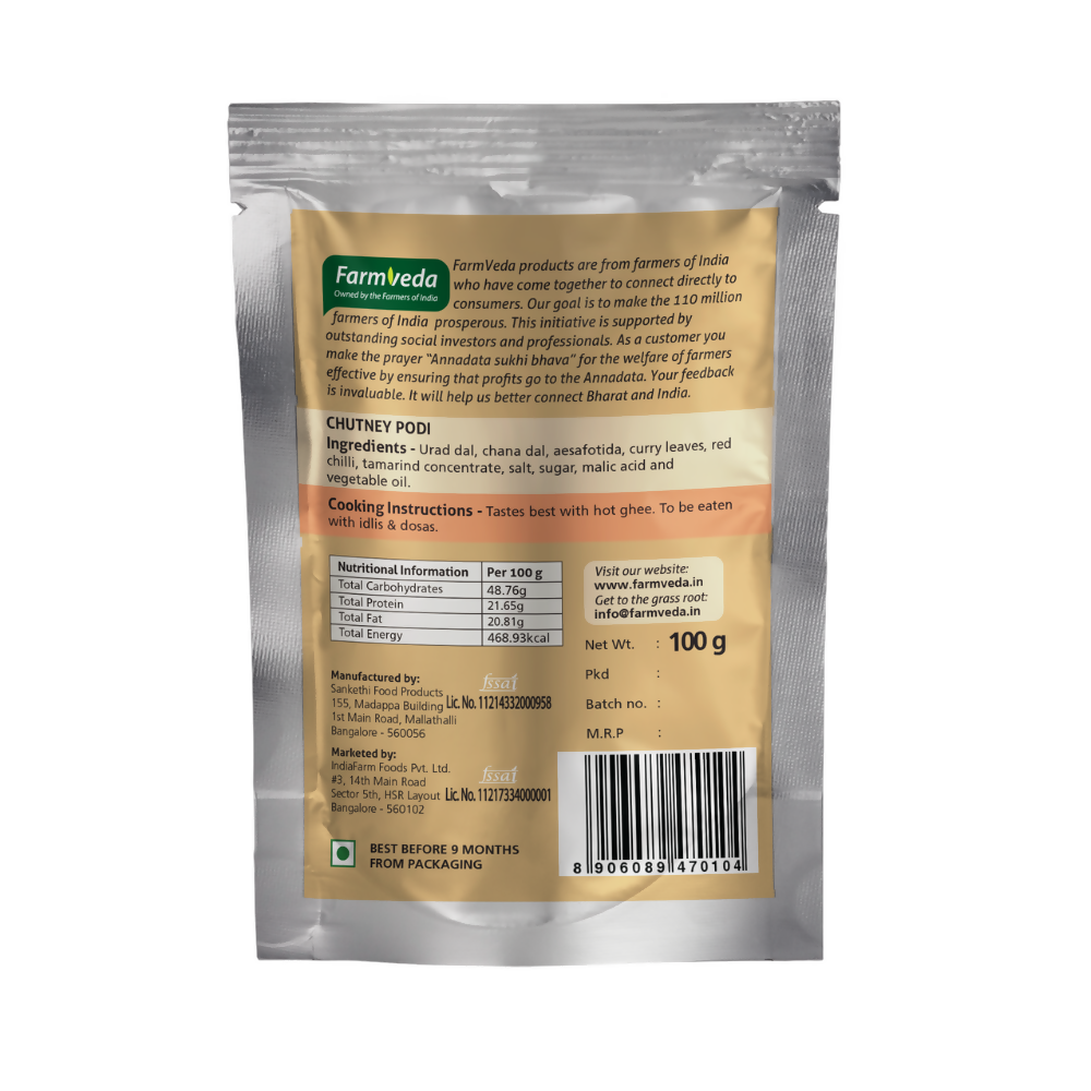 Farmveda Ready to Eat- Chutney Podi Farmveda