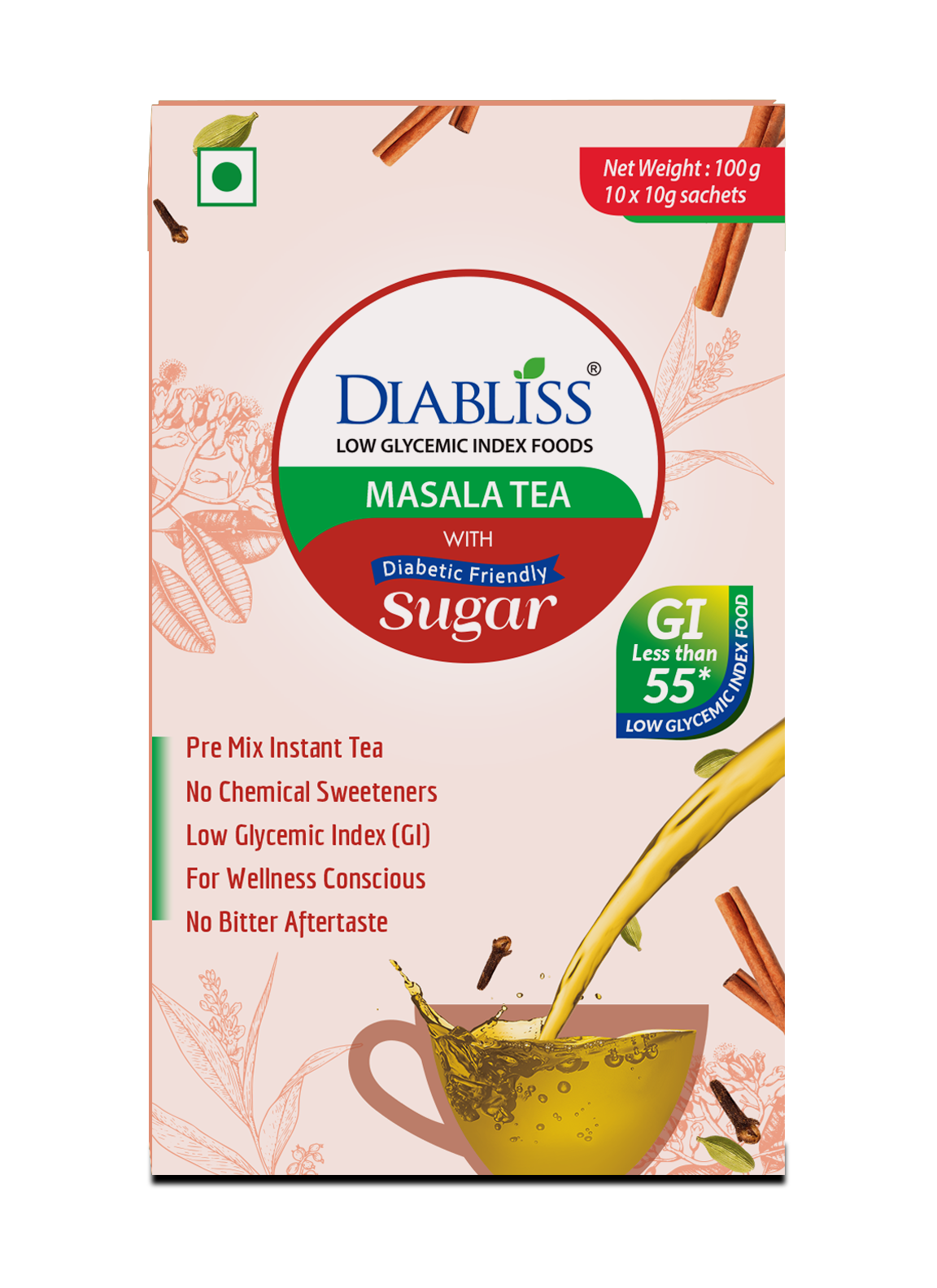Diabliss Masala Tea With Herbal Extract Blend Diabliss
