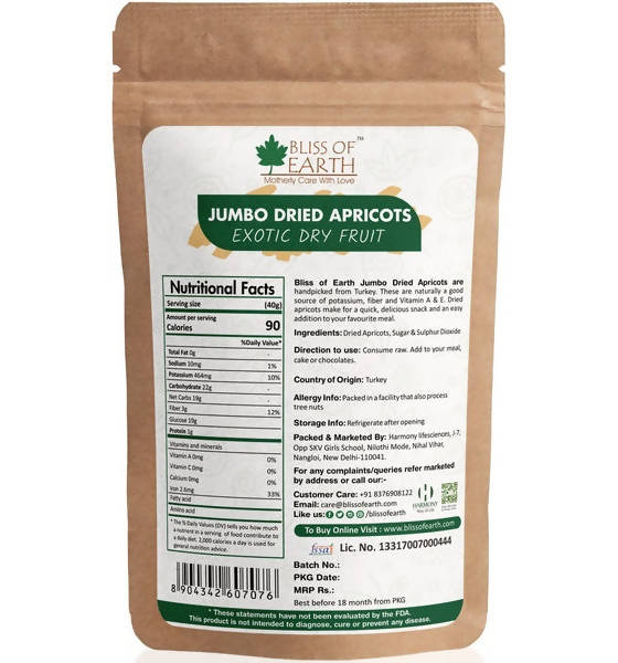 Bliss of Earth Jumbo Turkish Apricots Bliss of Earth