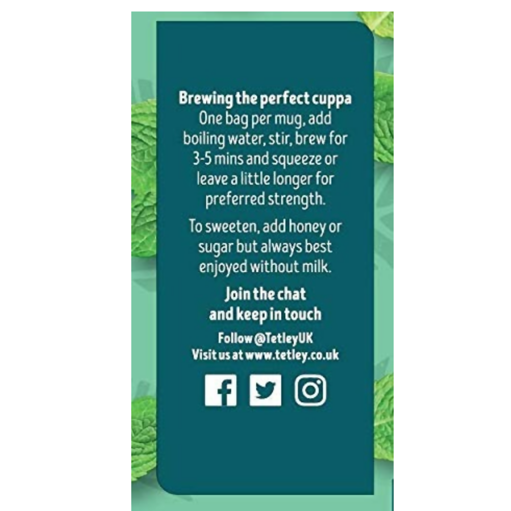 Tetley Herbal Fresh Mint Tea Bags Tetley