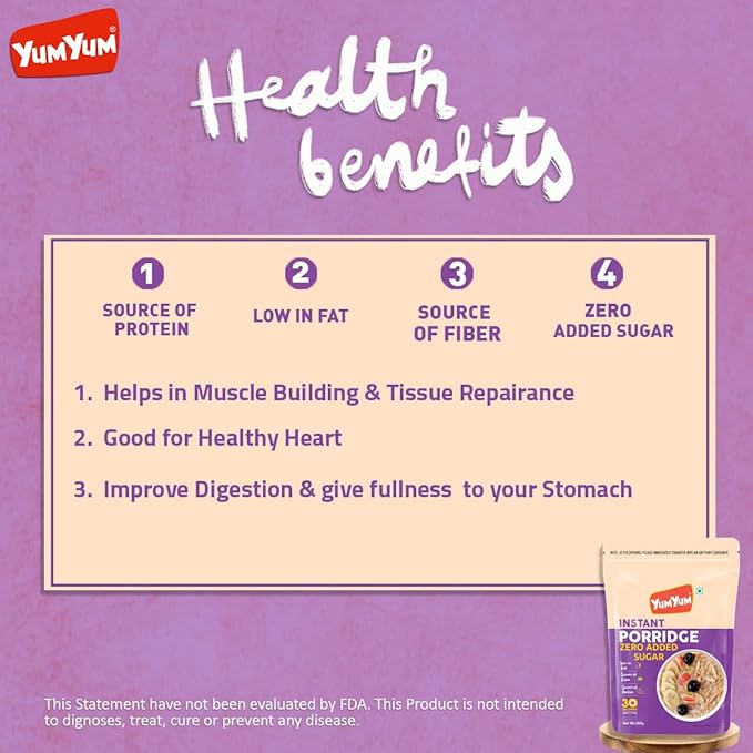 Yum Yum Instant Zero Added Sugar Porridge Pouch Yum Yum