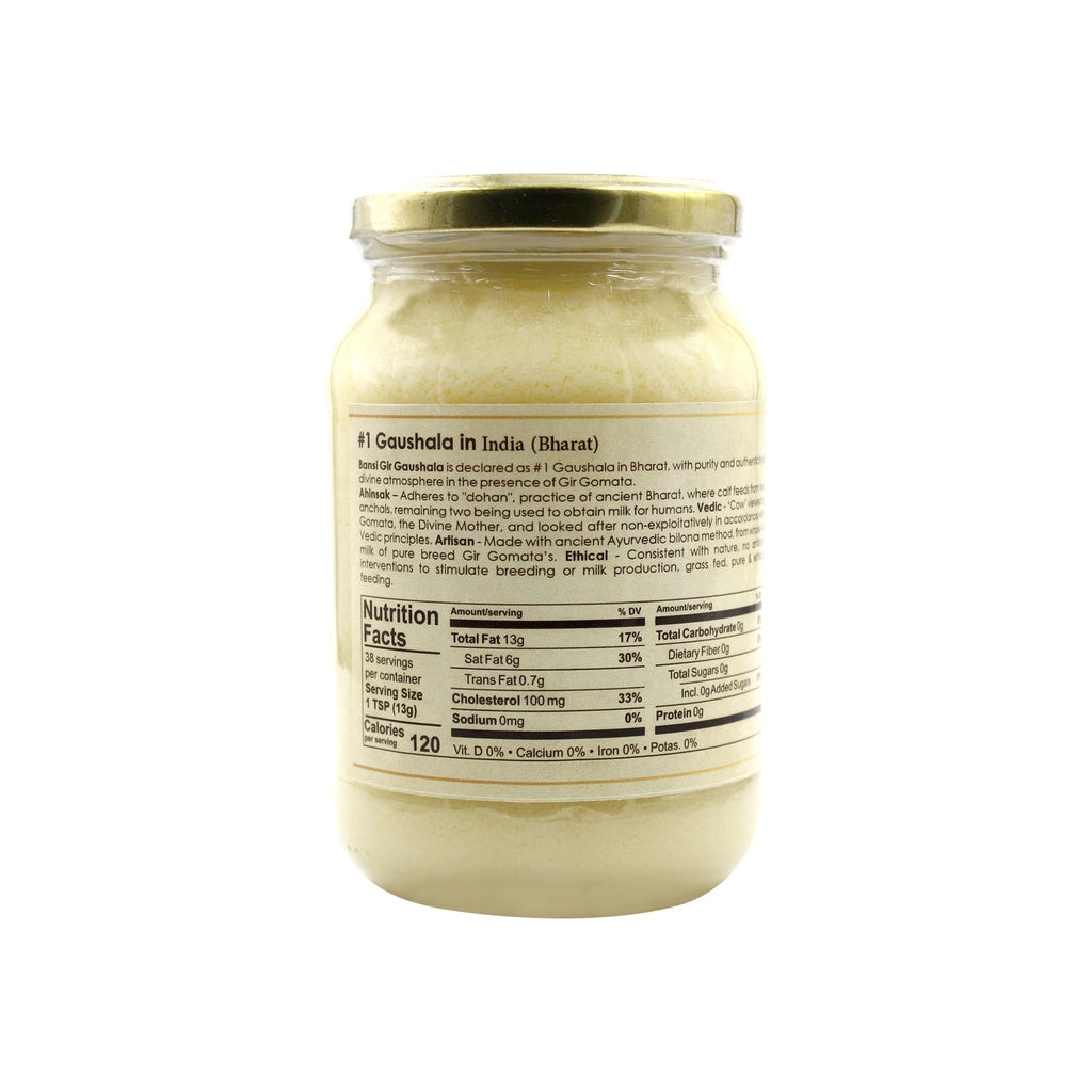 Gir Ahinsak Gau Ghee (A2) Bilona - A2 Ghee, Traditional Bilona Ghee, Desi Pure Breed Gir Gaumata (A2) Gir Gauveda