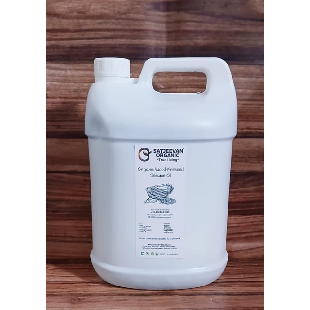 Satjeevan Organic Wood-Pressed Sesame Oil Satjeevan