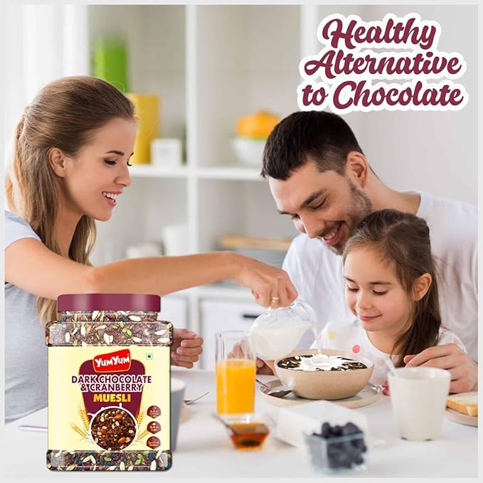 Yum Yum Dark Chocolate & Cranberry Muesli Jar Yum Yum