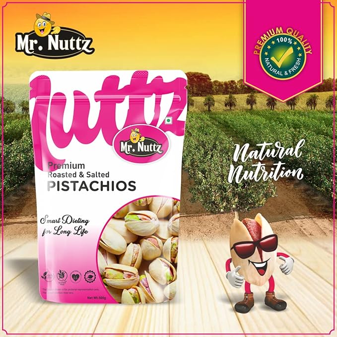 Mr. Nuttz Roasted & Salted Pistachios Pouch Yum Yum