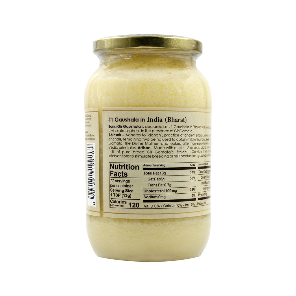 Gir Ahinsak Gau Ghee (A2) Bilona - A2 Ghee, Traditional Bilona Ghee, Desi Pure Breed Gir Gaumata (A2) Gir Gauveda