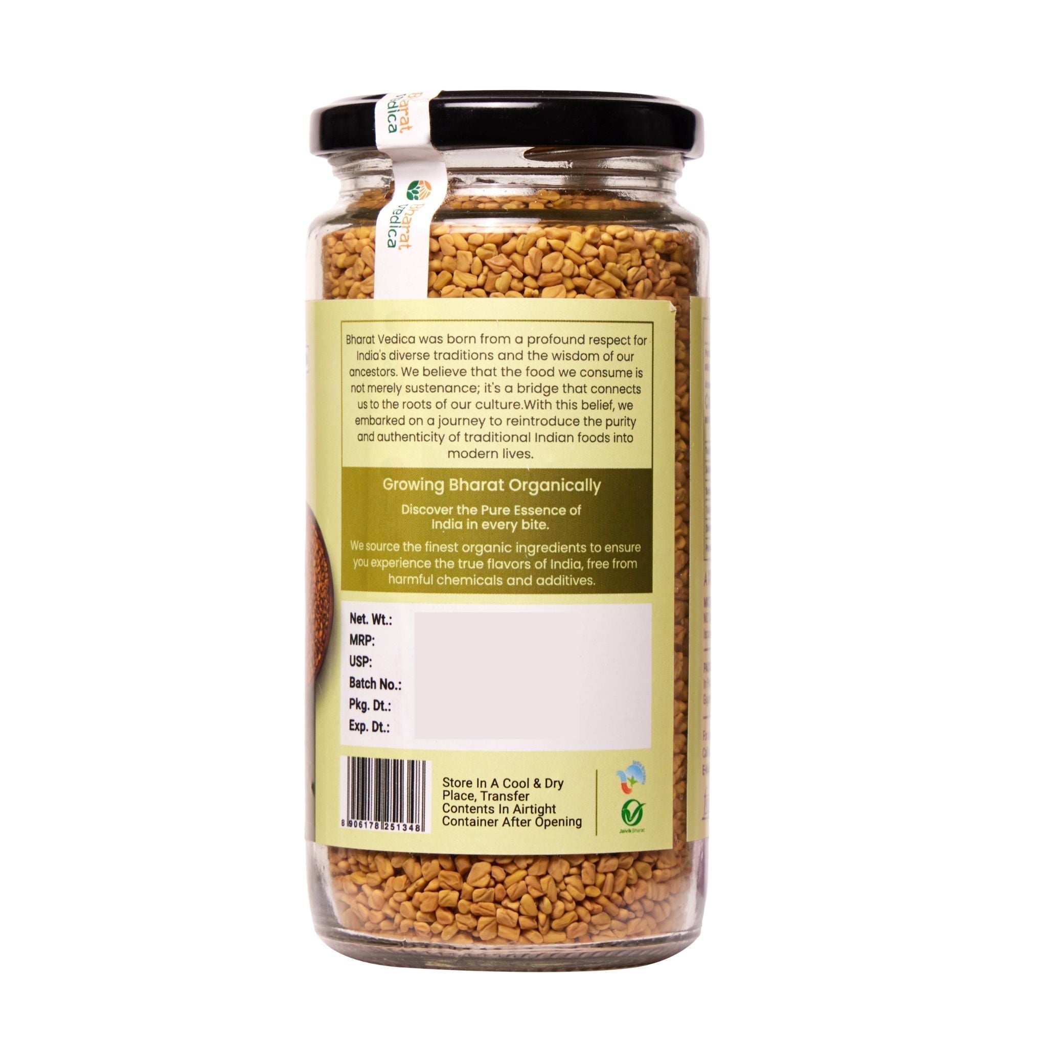 Bharat Vedica Organic Fenugreek Seeds - Methi Dana Bharat Vedica