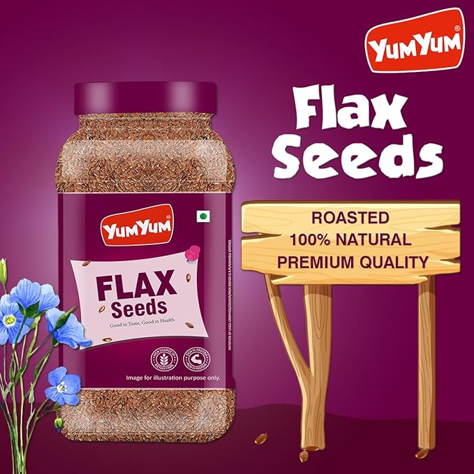 Yum Yum Roasted & Salted Flax Seeds Jar Yum Yum