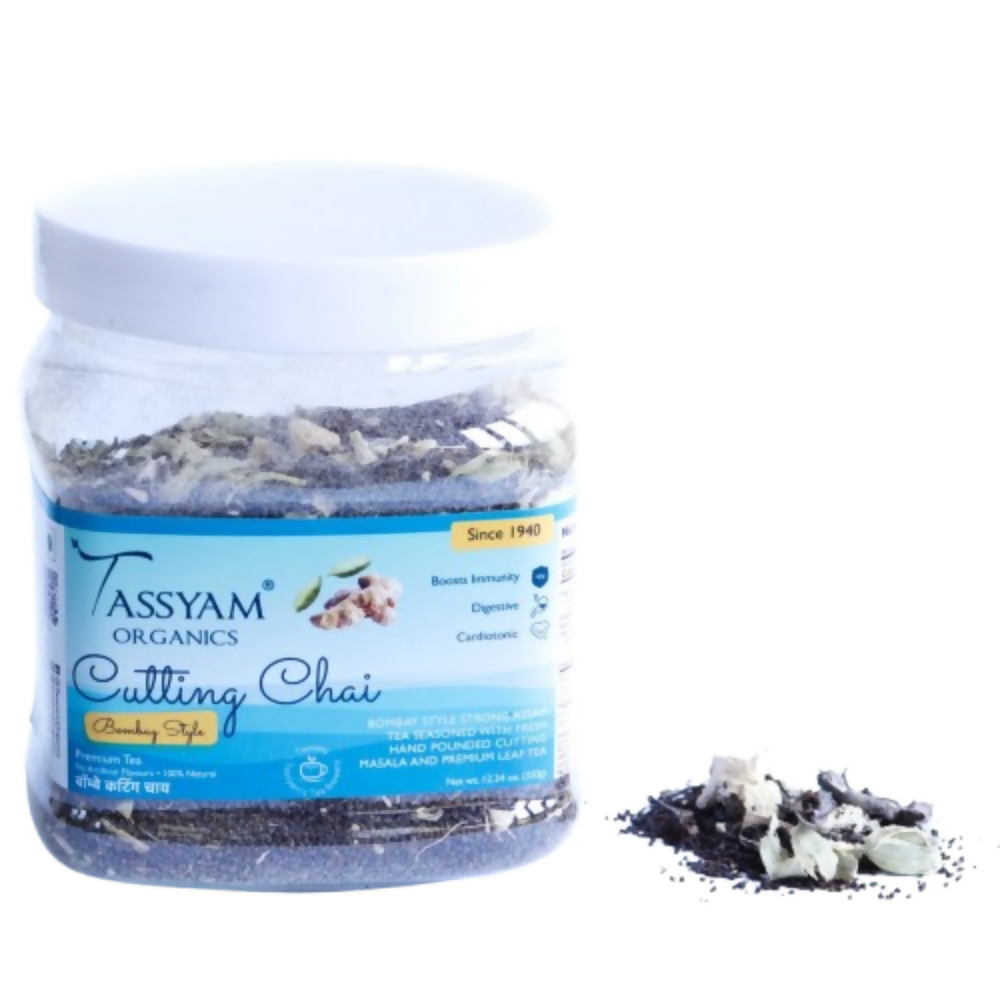 Tassyam Organics Strong Bombay Cutting Tea | Chai - Jar - Safuron