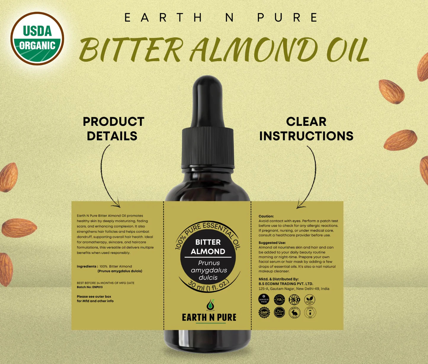 Earth N Pure Bitter Almond Oil Earth N Pure