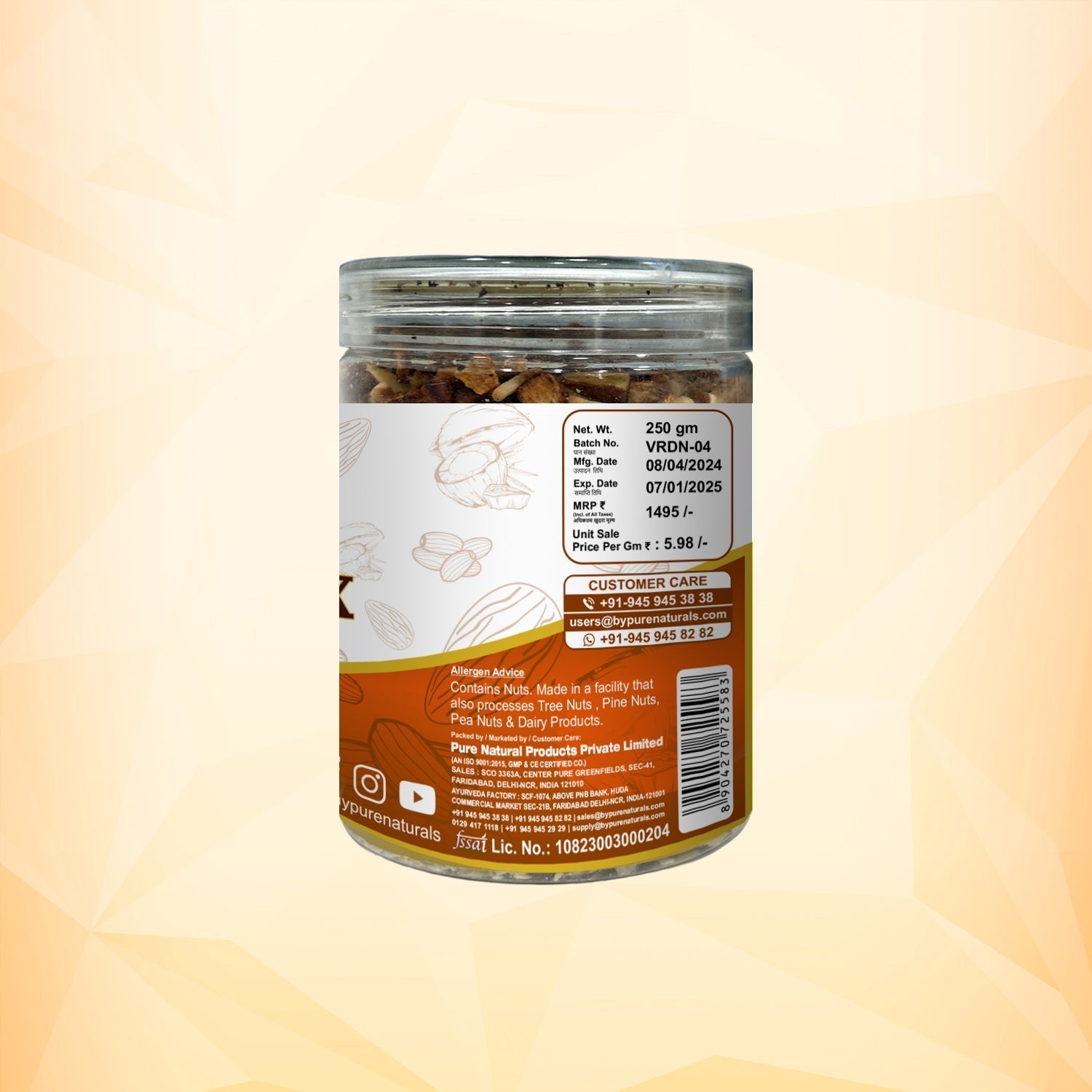 byPureNaturals Dietary Nuts Mix Vegan Roasted byPureNaturals