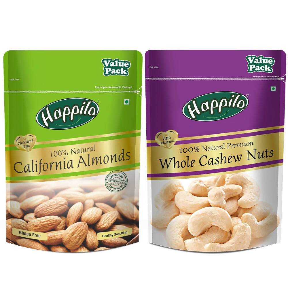 Happilo Premium Dry Fruit Combo (Almond & Cashews) - Safuron