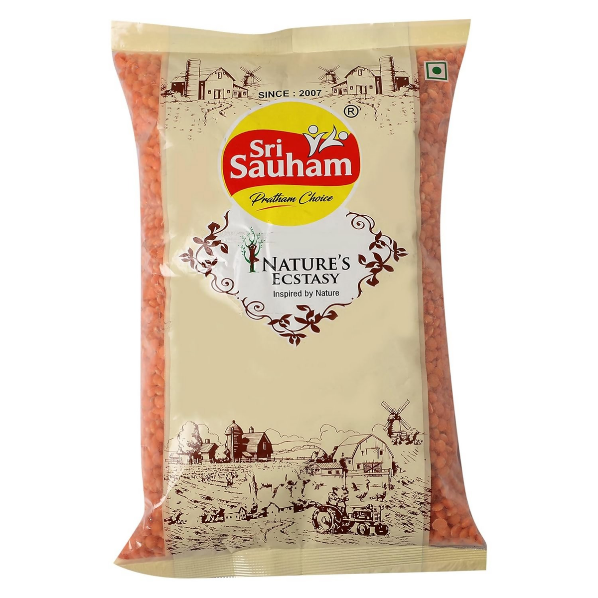 Sri Sauham Premium Lal Malka Dal Fresh Sabut Masoor Dal - Safuron