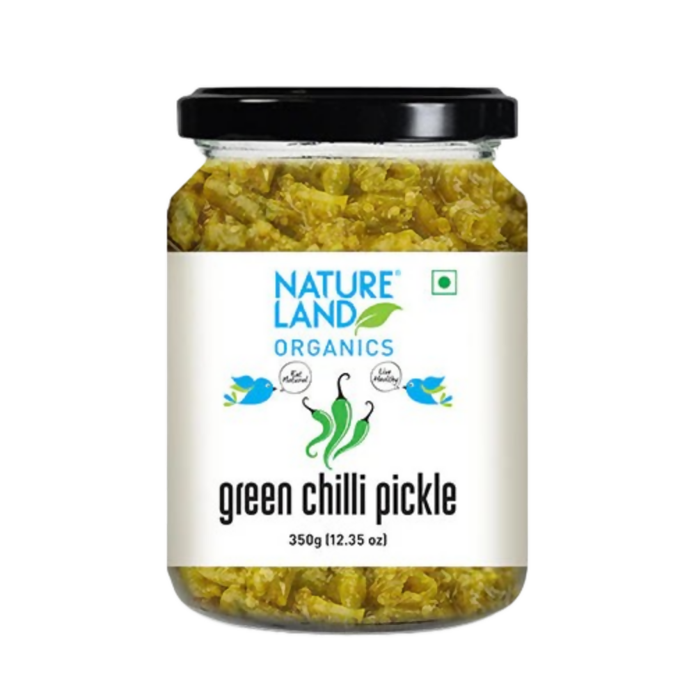 Nature Land Organics Green Chilli Pickle - Safuron