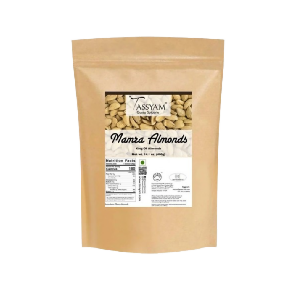 Tassyam Organics Ultra Premium Mamra Almonds - Pouch - Safuron