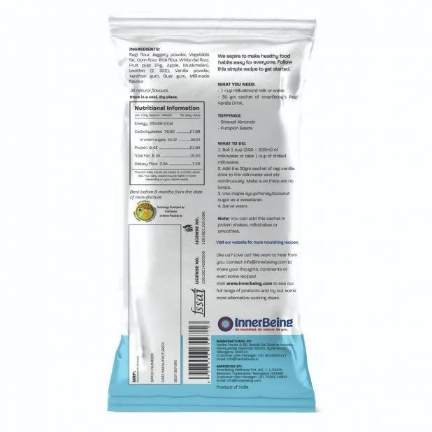 InnerBeing Ragi Vanilla Instant Drink InnerBeing