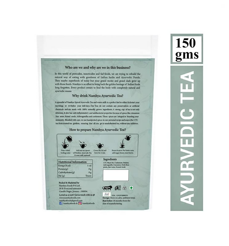 Namhya Ayurvedic Spiced Black Tea- Natural Immunity Booster Namhya