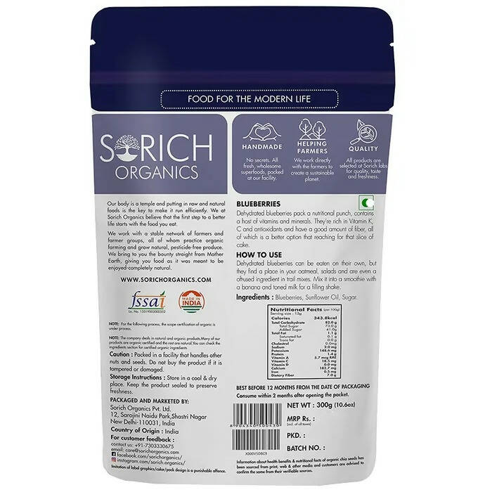 Sorich Organics Plant Based Superfood Blue Berries Sorich