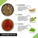 Teacurry Upper Body Fat Burn Tea, 30 Tea Bags (1 Month Pack) - Helps Lose Weight Around Chest, Shoulders, Neck And Arms Fat Teacurry
