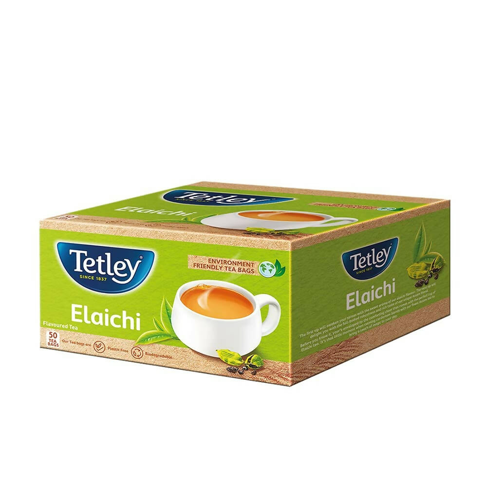 Tetley Elaichi Flavoured Chai - Black Tea, Every Sip Will Awaken Your Senses Tetley